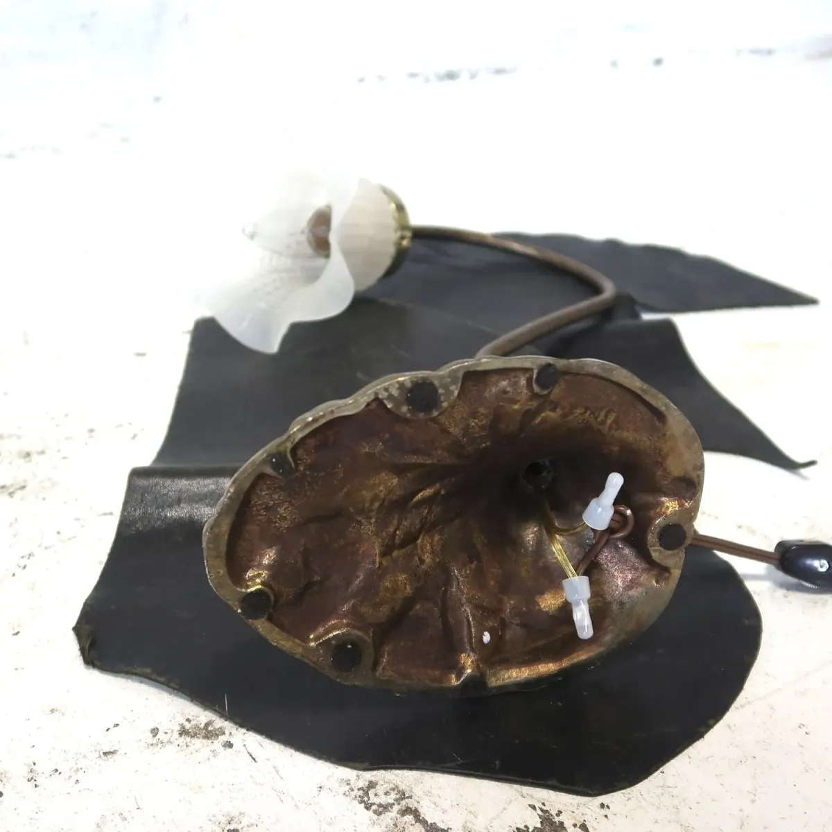 フラワーガラス テーブルランプ