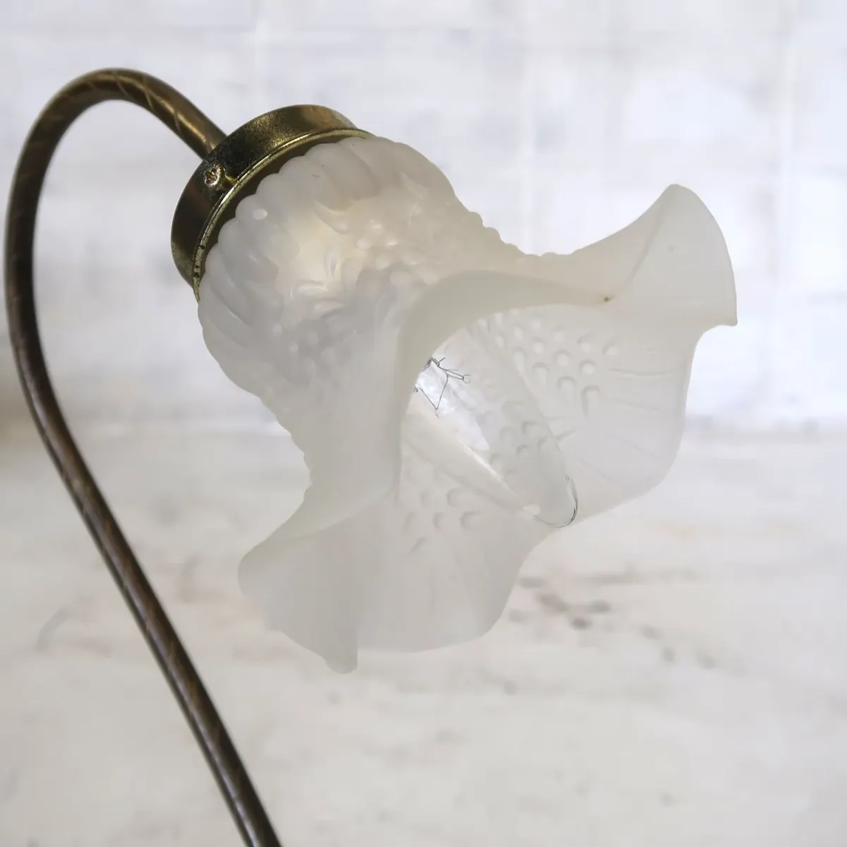 フラワーガラス テーブルランプ