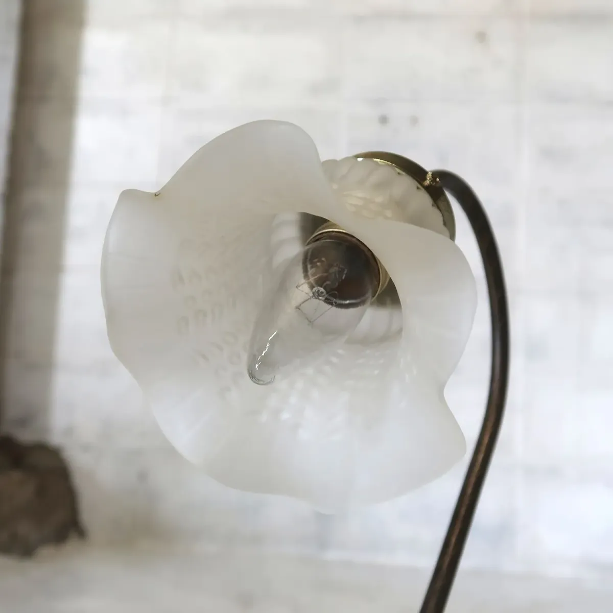 フラワーガラス テーブルランプ