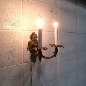 アンティーク キャンドルブラケットランプ 2灯