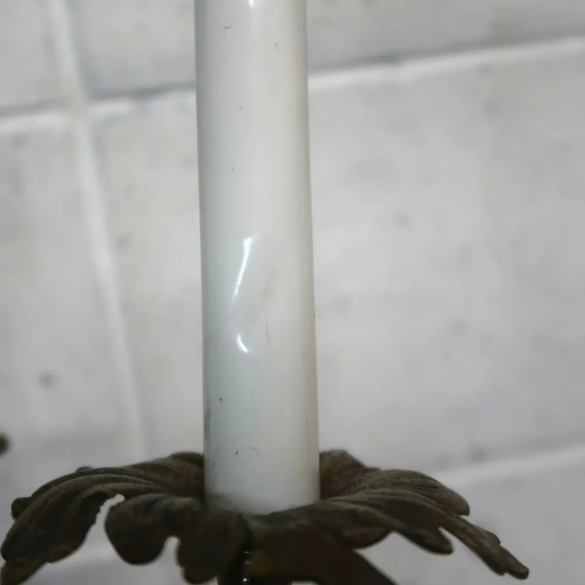 アンティーク キャンドルブラケットランプ 2灯 真鍮