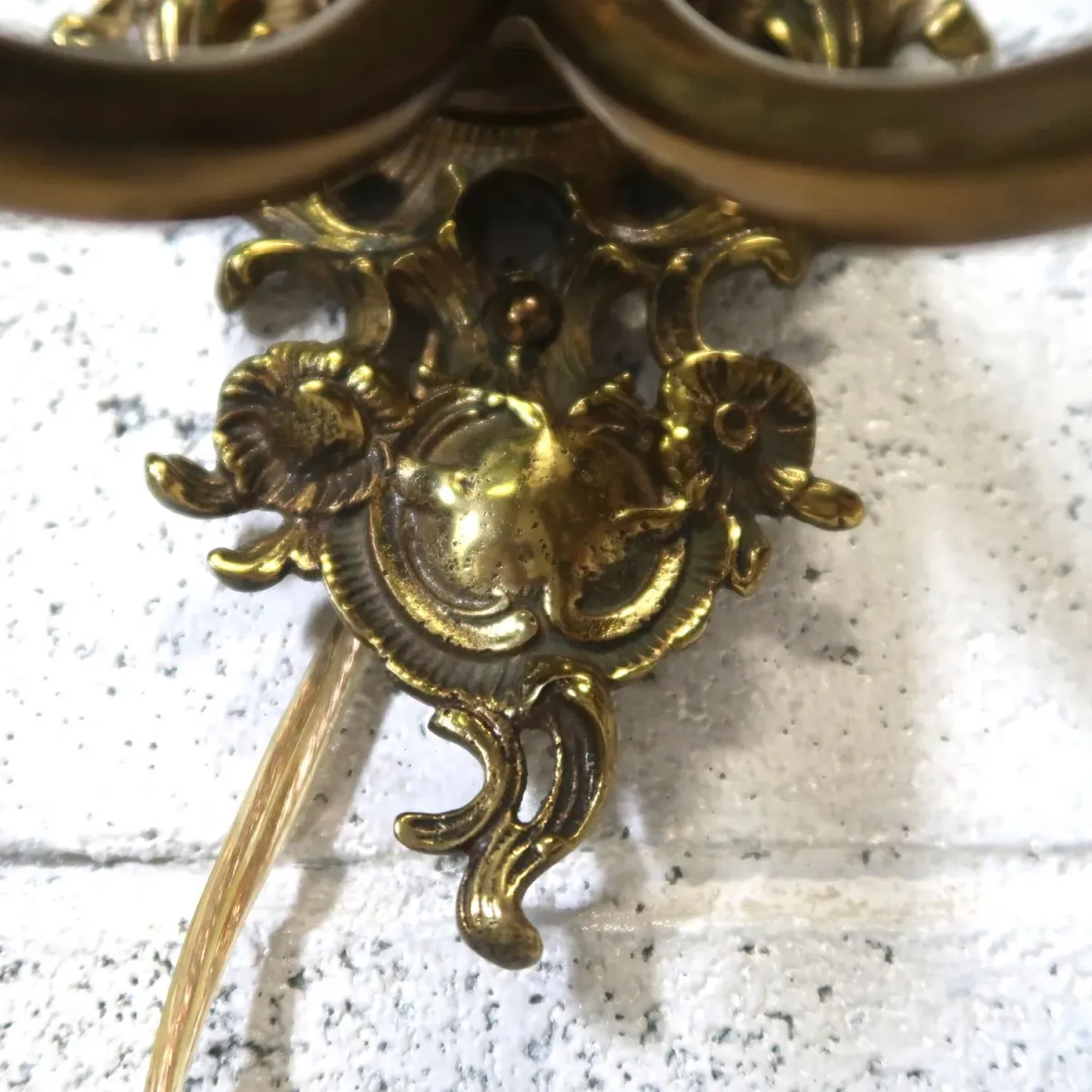 アンティーク キャンドルブラケットランプ 2灯 真鍮