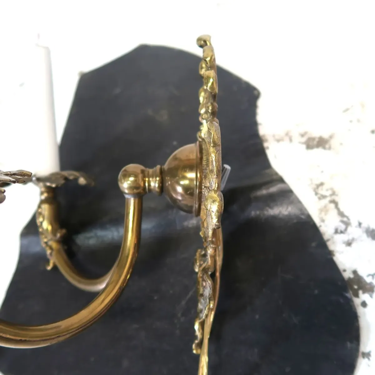 アンティーク キャンドルブラケットランプ 2灯 真鍮