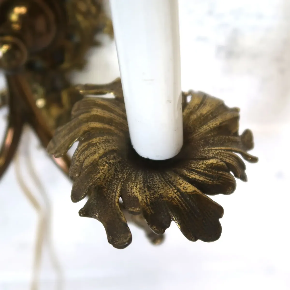 アンティーク キャンドルブラケットランプ 2灯 真鍮