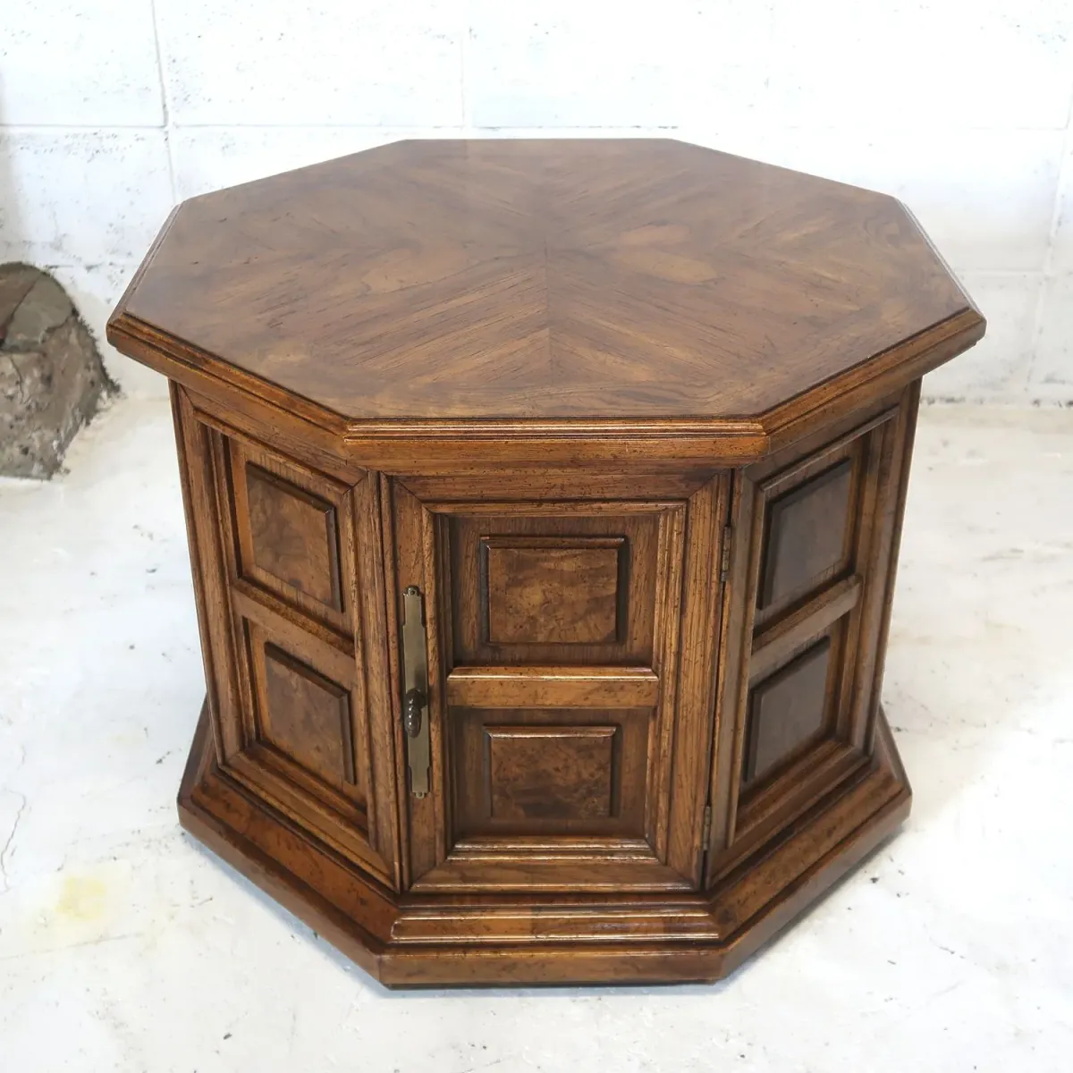 アンティーク サイドテーブル 八角形