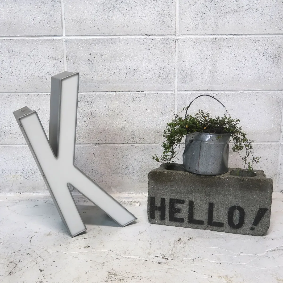 ビンテージ レターサイン K