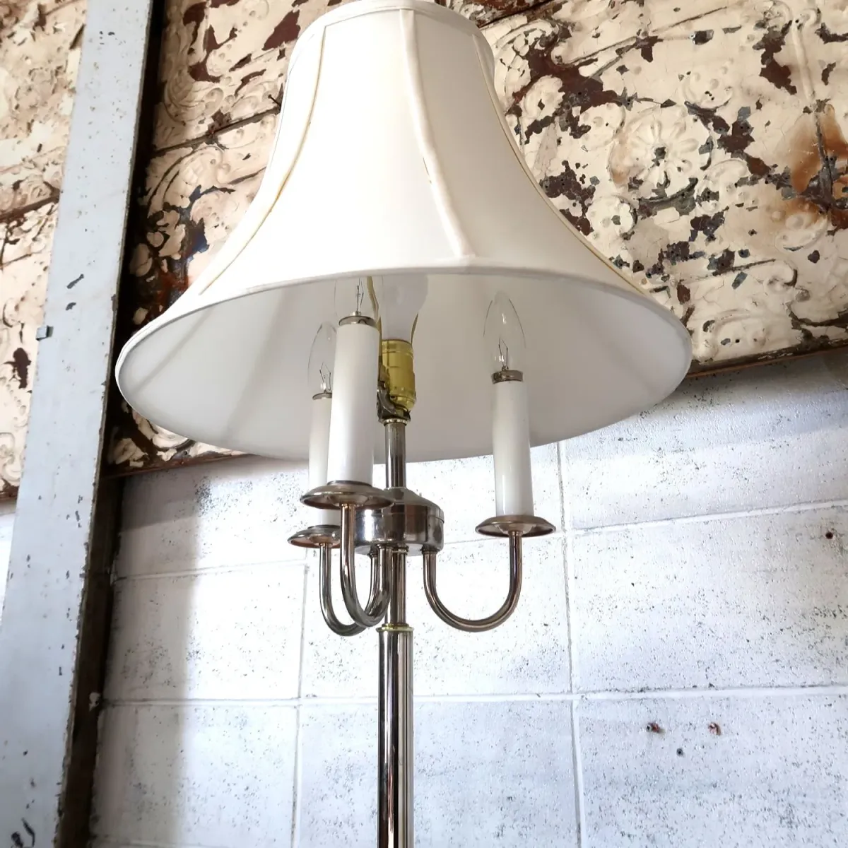 アンティーク キャンドルフロアランプ 4灯式