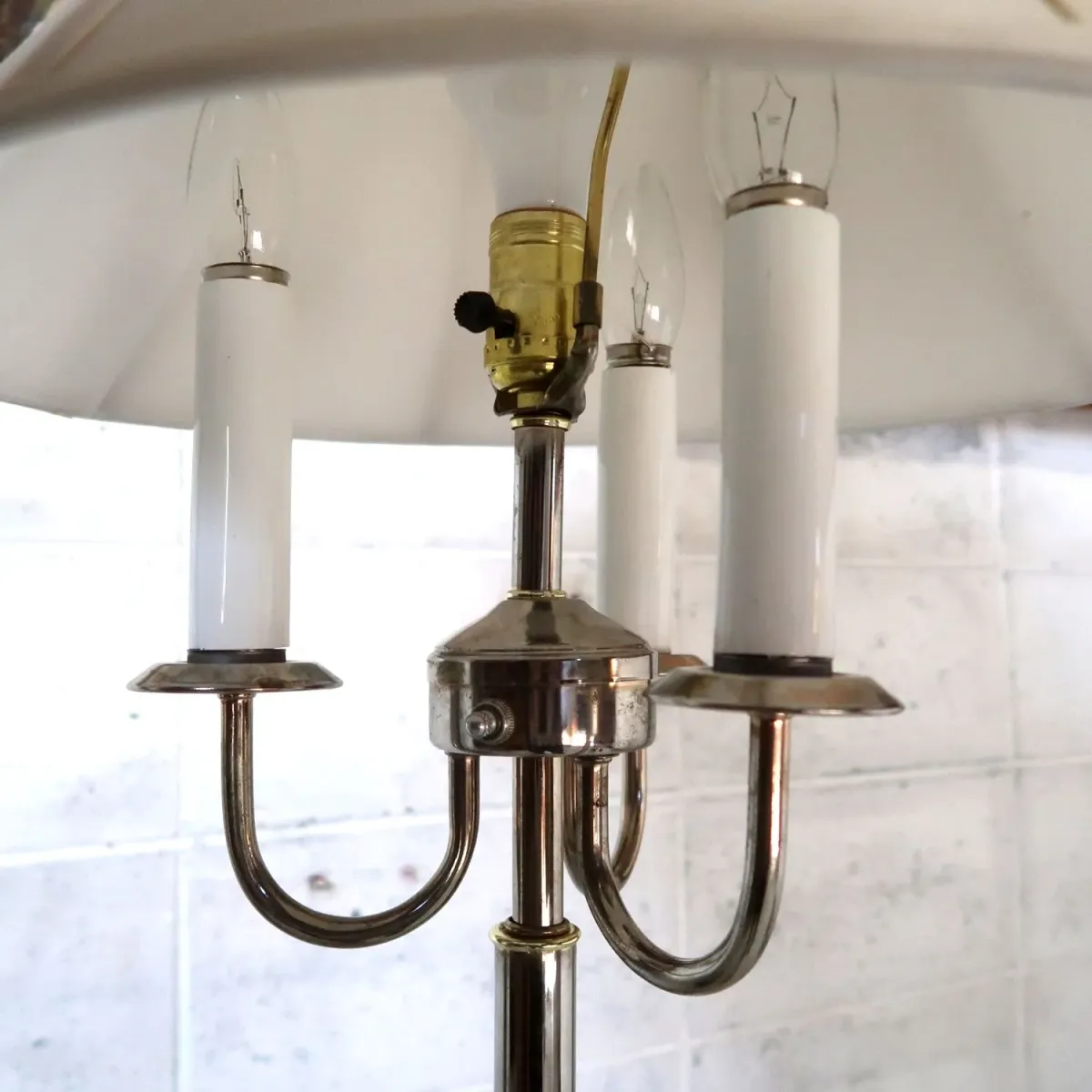 アンティーク キャンドルフロアランプ 4灯式