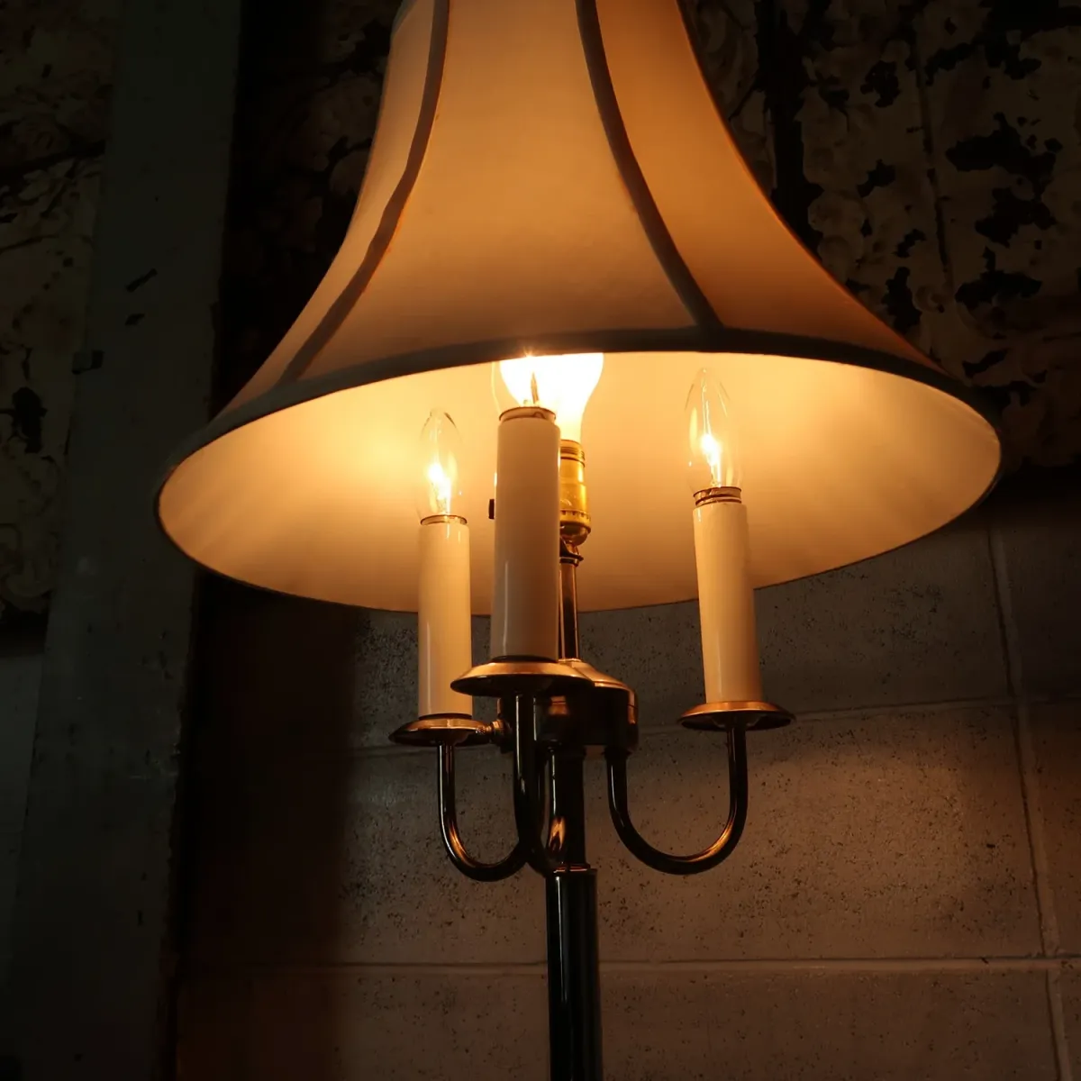 アンティーク キャンドルフロアランプ 4灯式