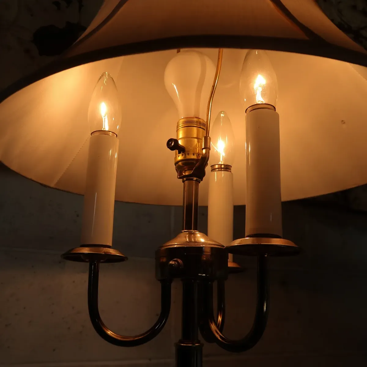 アンティーク キャンドルフロアランプ 4灯式