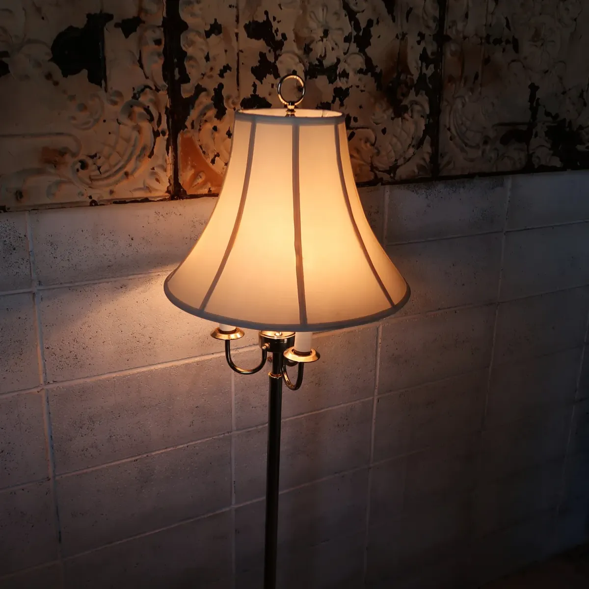 アンティーク キャンドルフロアランプ 4灯式