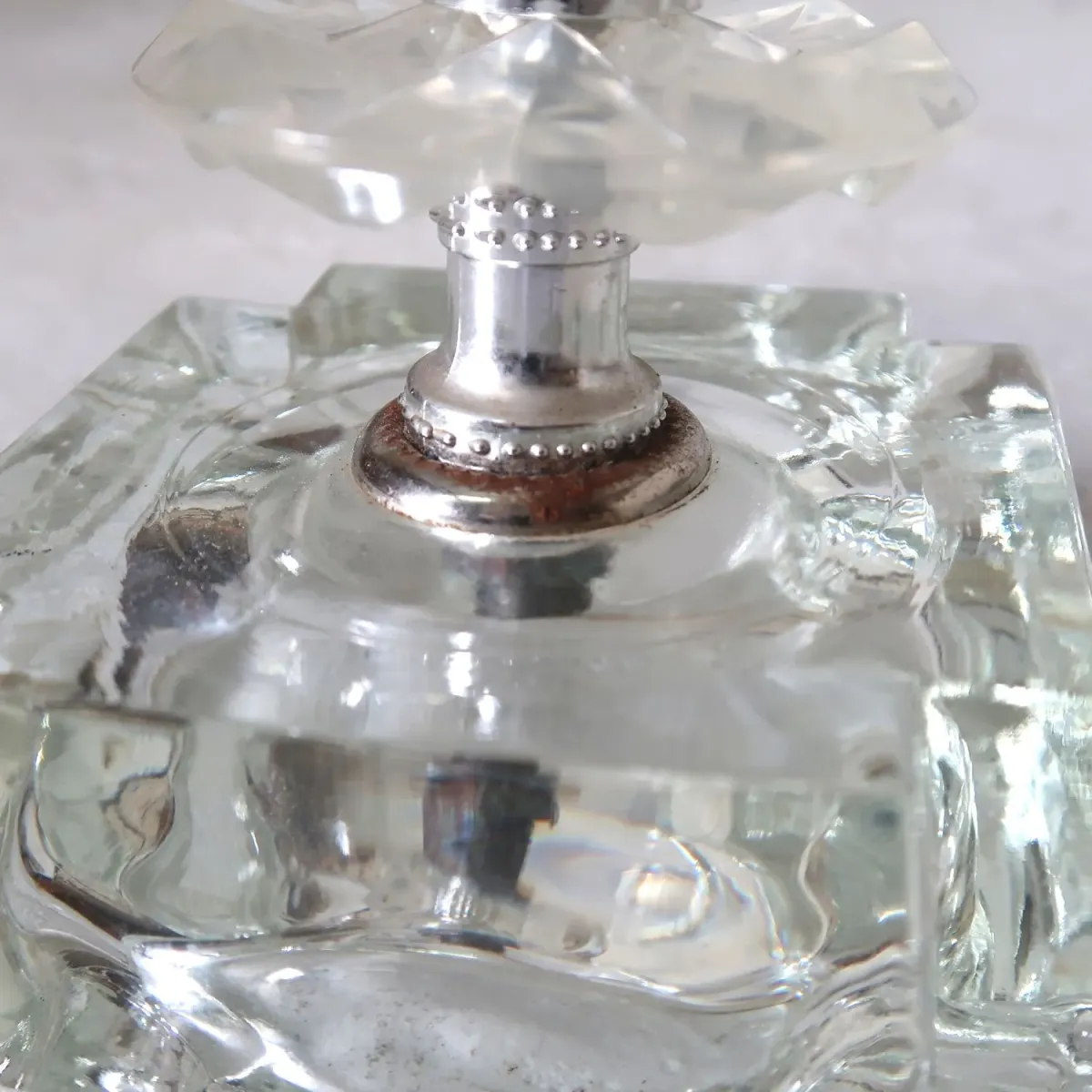 アンティーク ガラスベース テーブルランプ