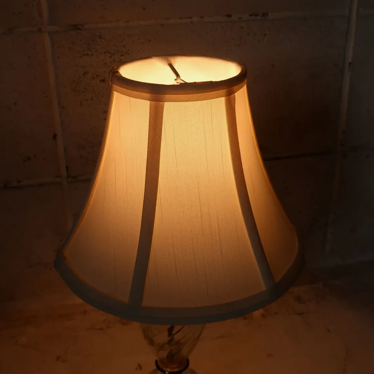 アンティーク ガラスベース テーブルランプ