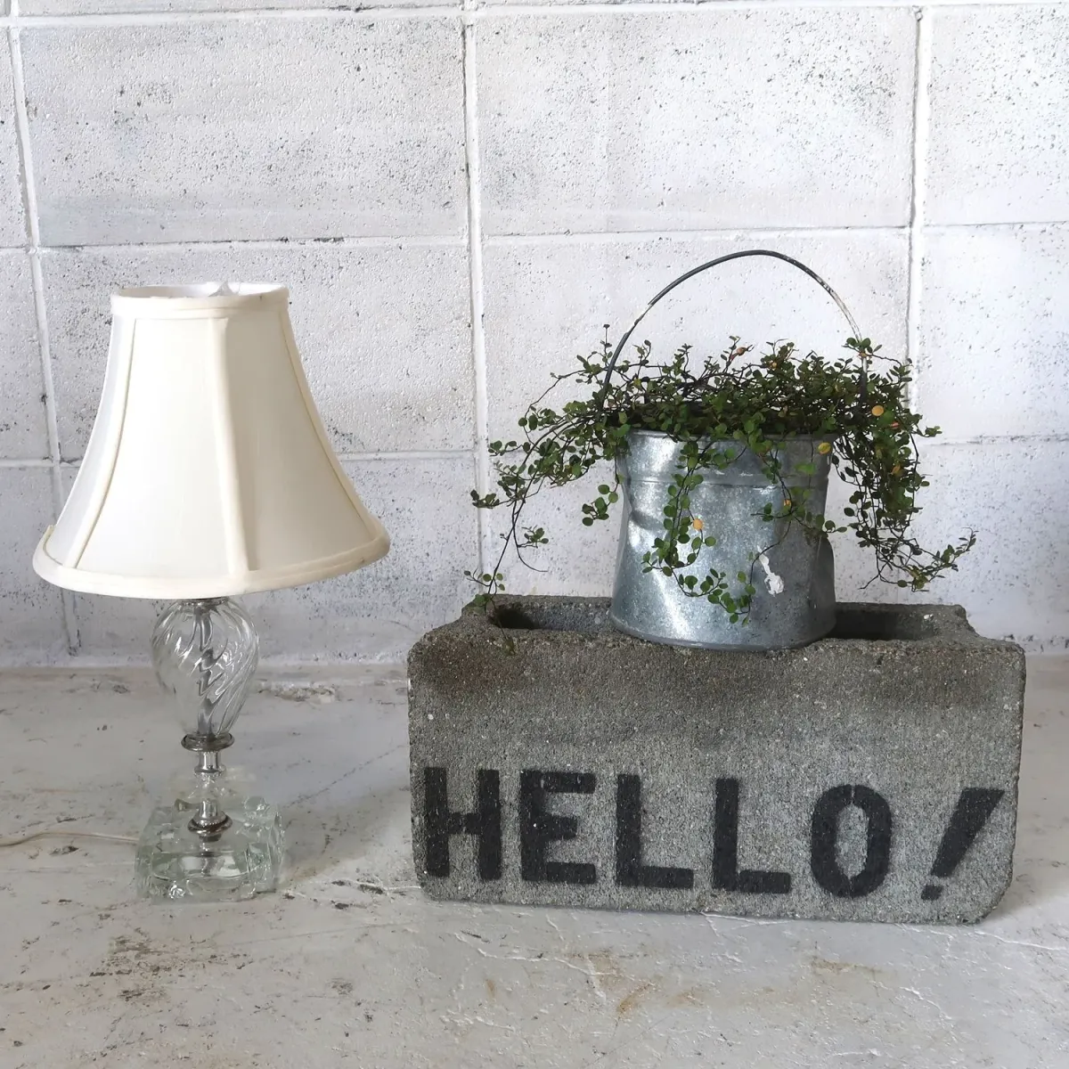 アンティーク ガラスベース テーブルランプ