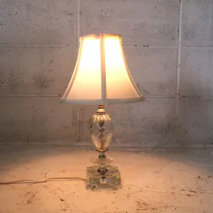 アンティーク ガラスベース テーブルランプ