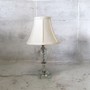 アンティーク ガラスベース テーブルランプ