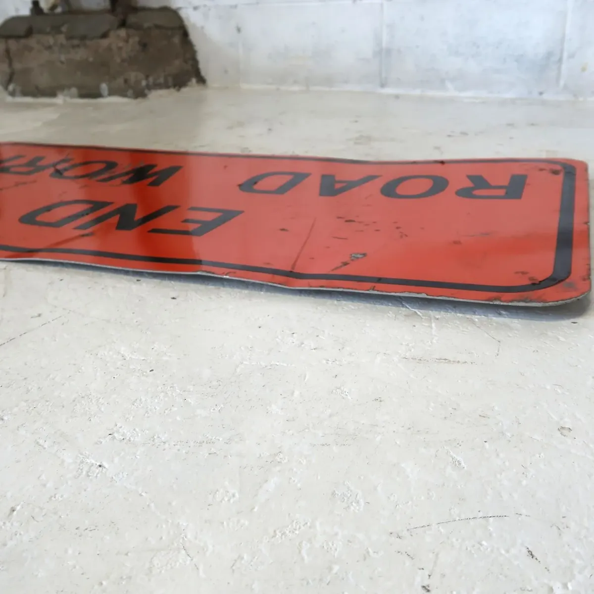 END ROAD WORK ビンテージ ロードサイン