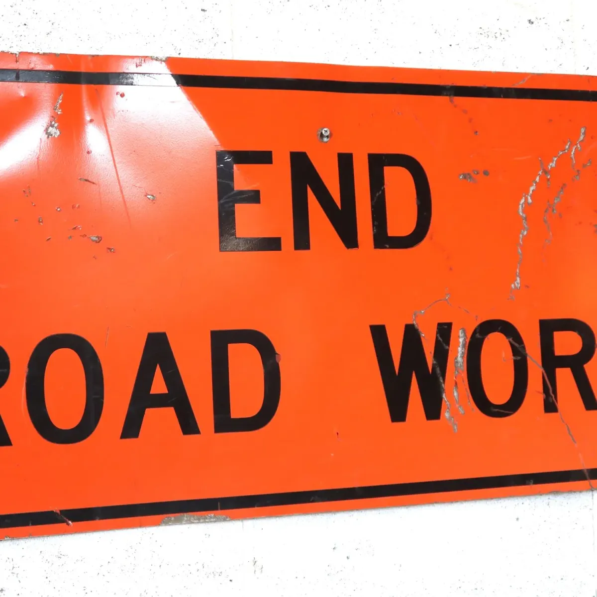 END ROAD WORK ビンテージ ロードサイン