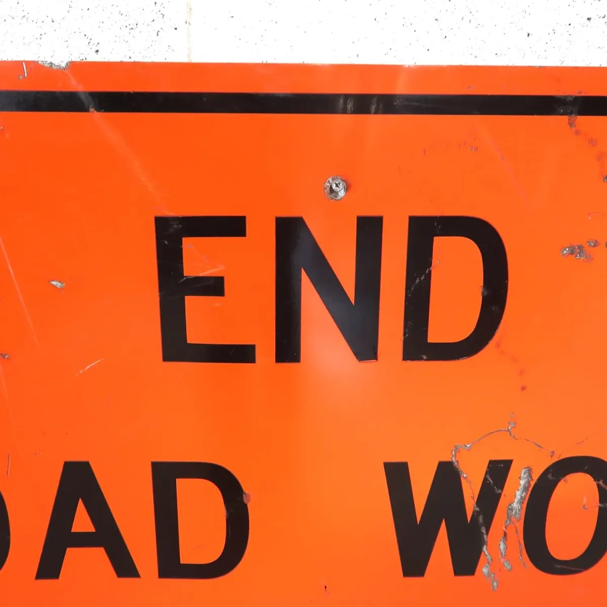 END ROAD WORK ビンテージ ロードサイン