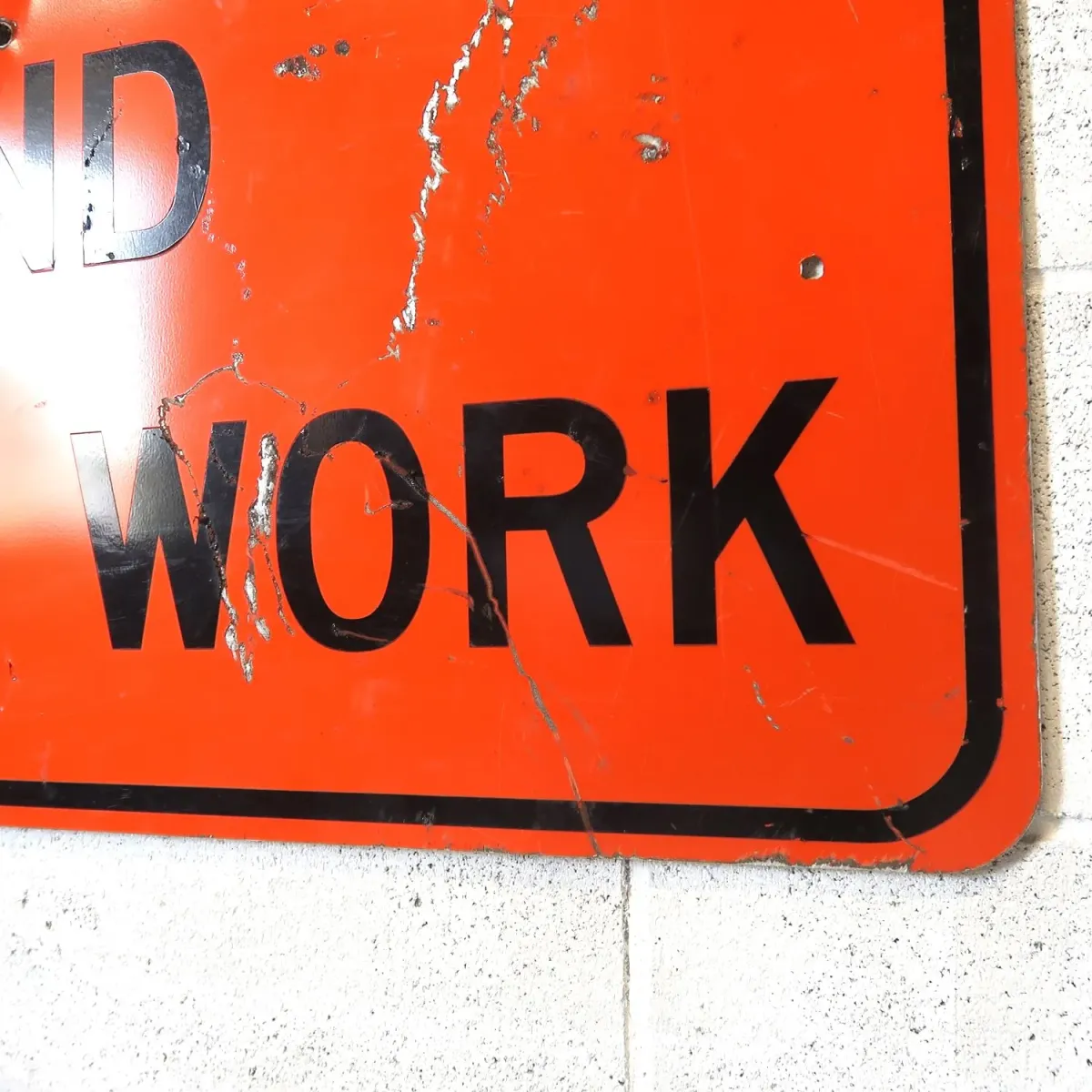 END ROAD WORK ビンテージ ロードサイン