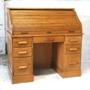 アンティーク ロールトップデスク オーク