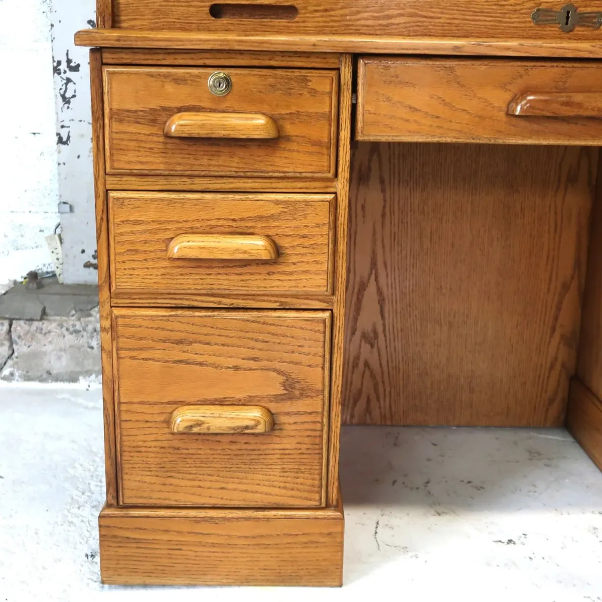 アンティーク ロールトップデスク オーク