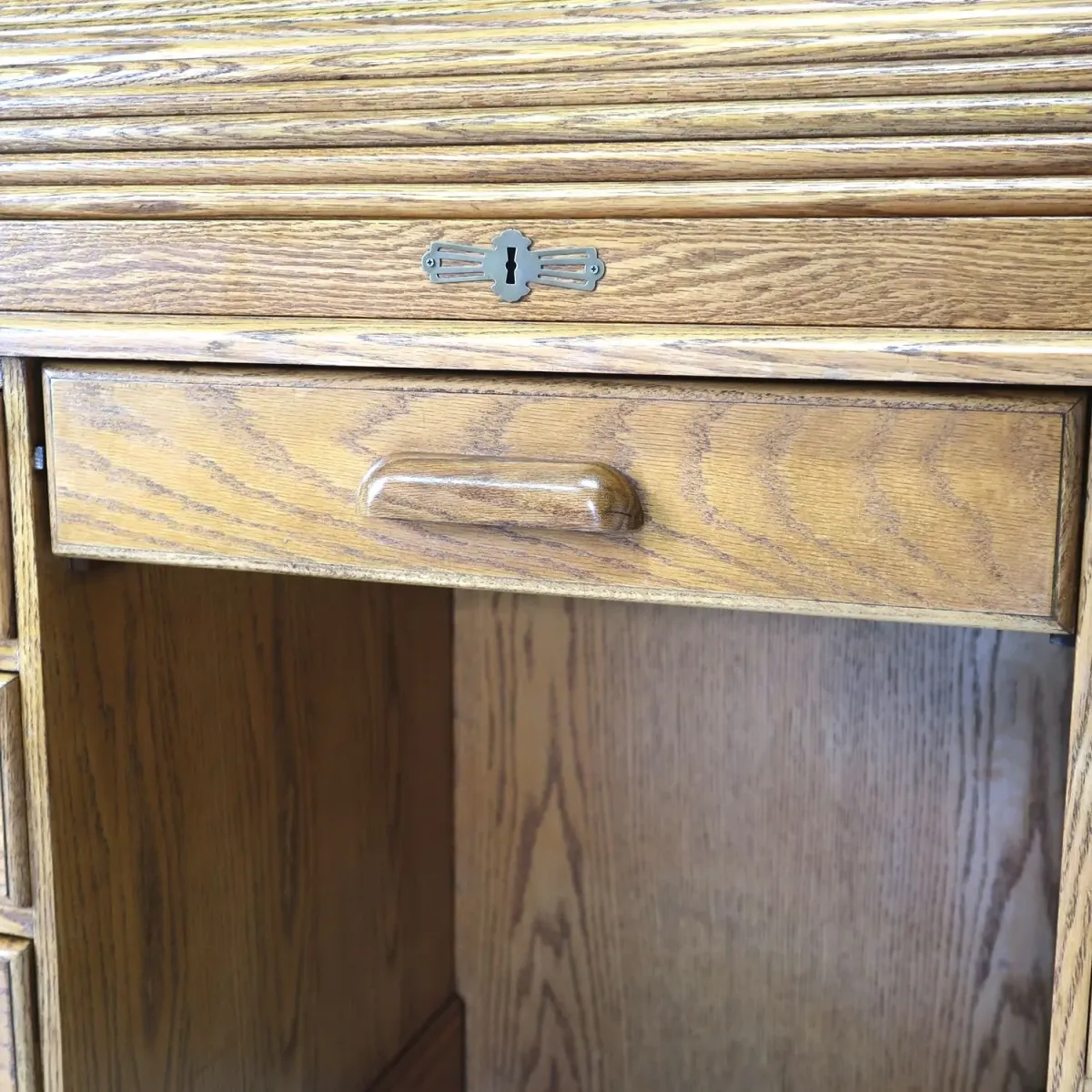 アンティーク ロールトップデスク オーク