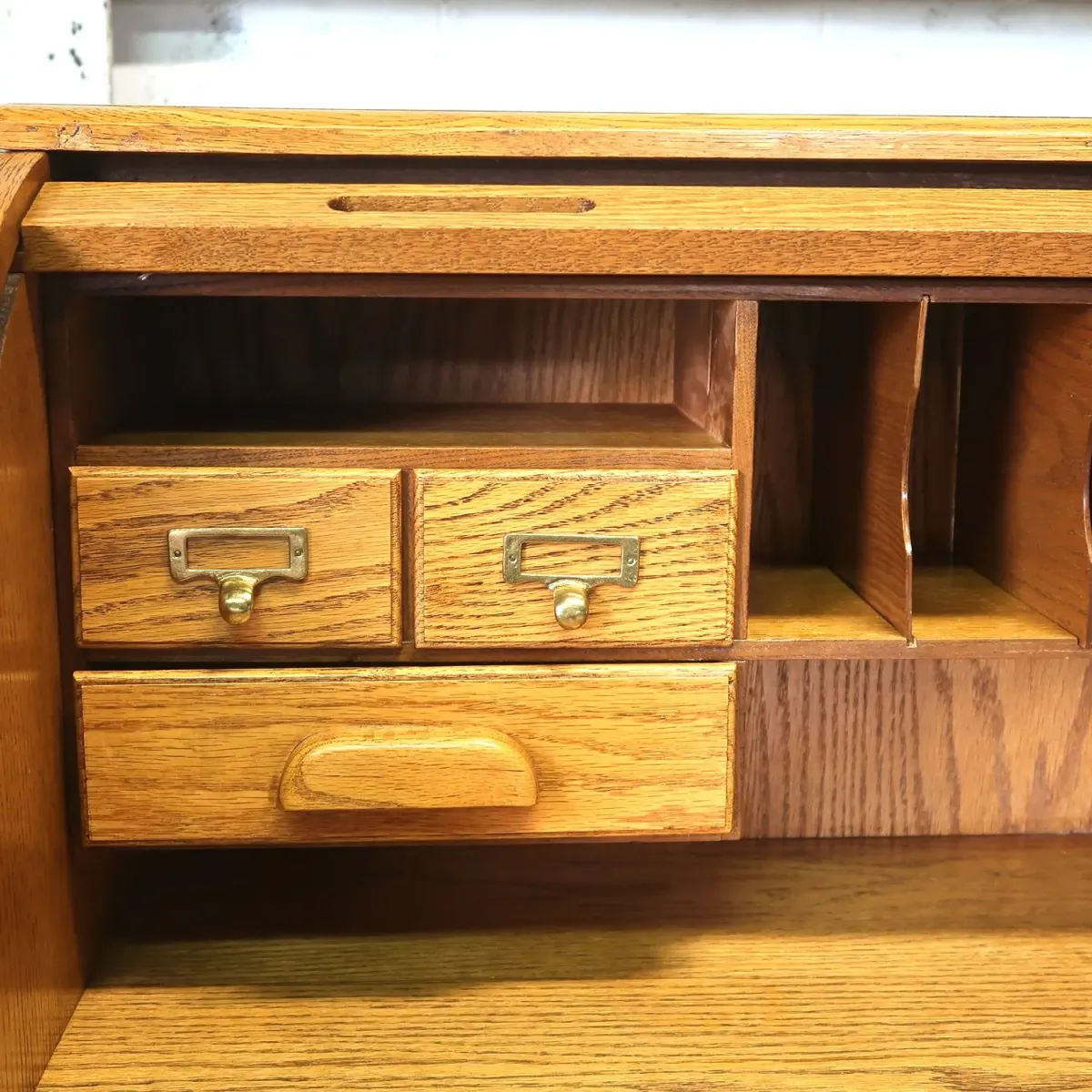 アンティーク ロールトップデスク オーク