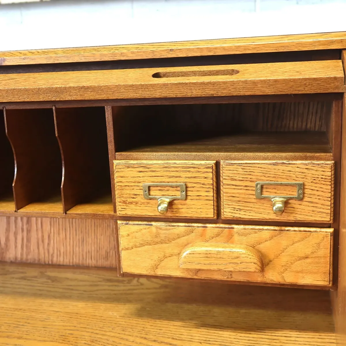 アンティーク ロールトップデスク オーク