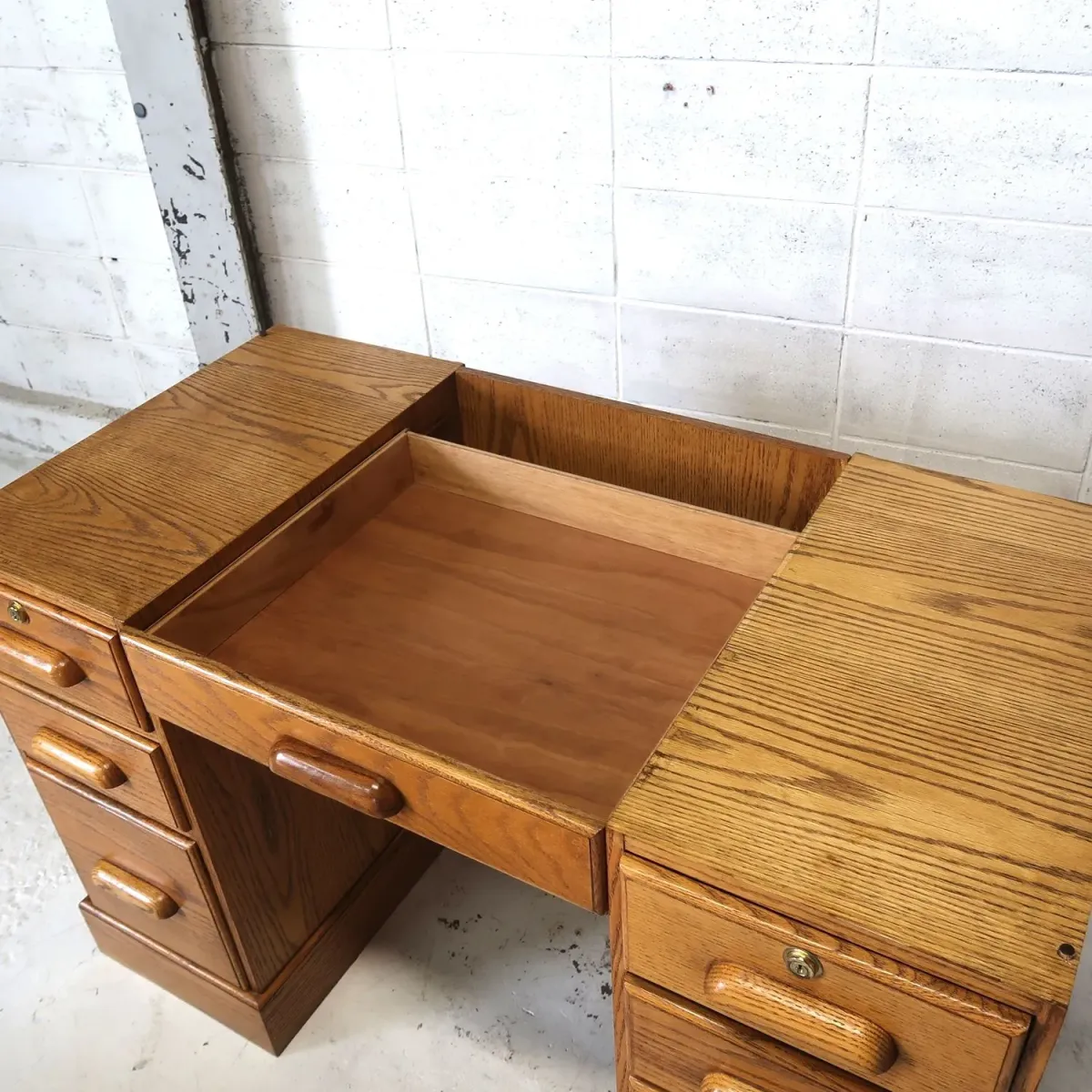 アンティーク ロールトップデスク オーク