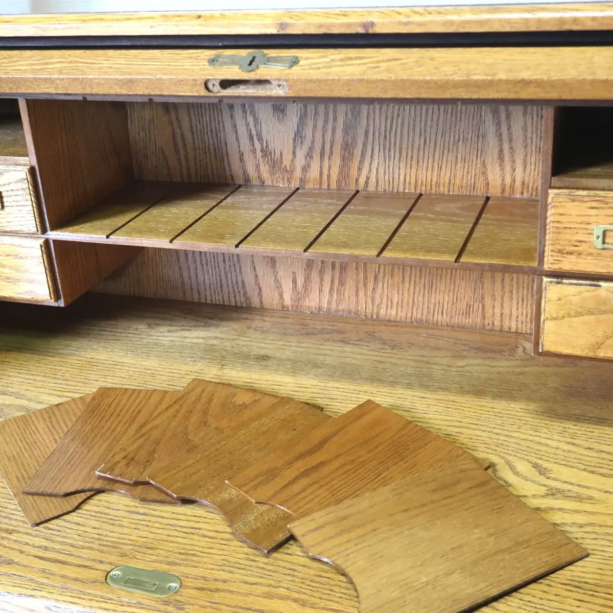 アンティーク ロールトップデスク オーク