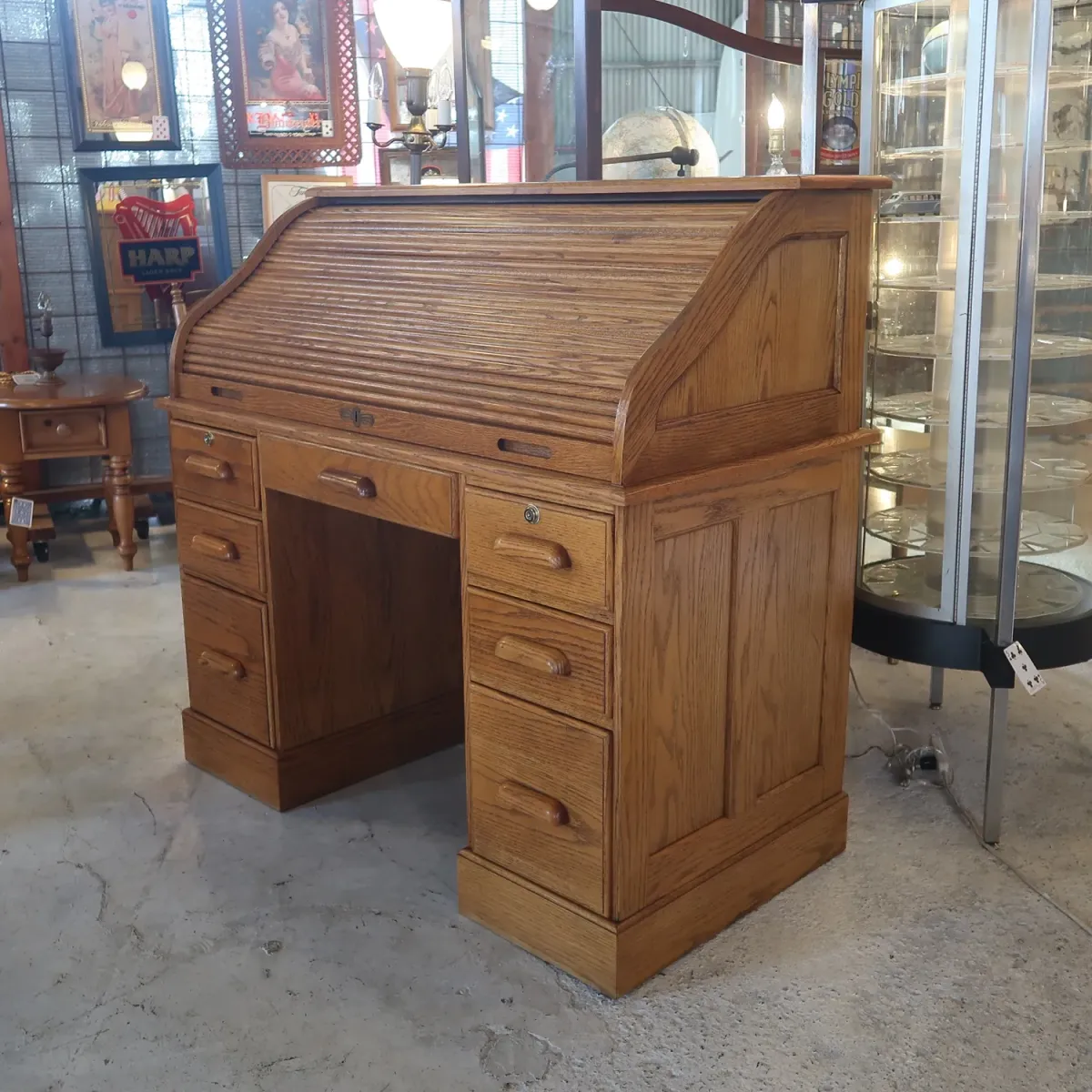 アンティーク ロールトップデスク オーク