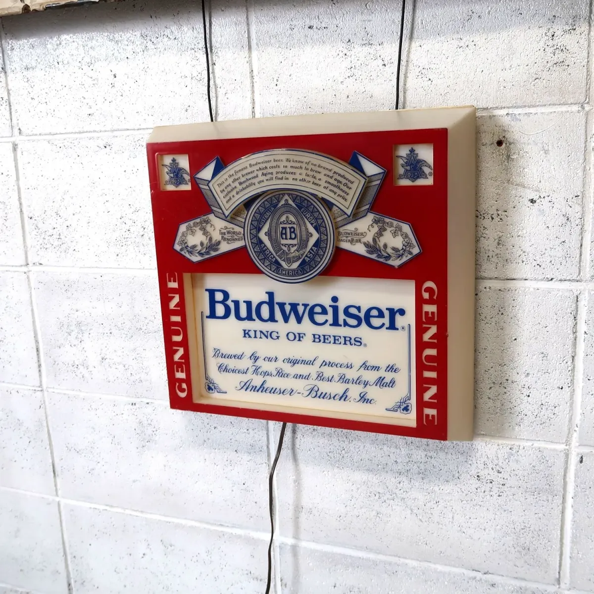 Budweiser ビンテージ ライトサイン