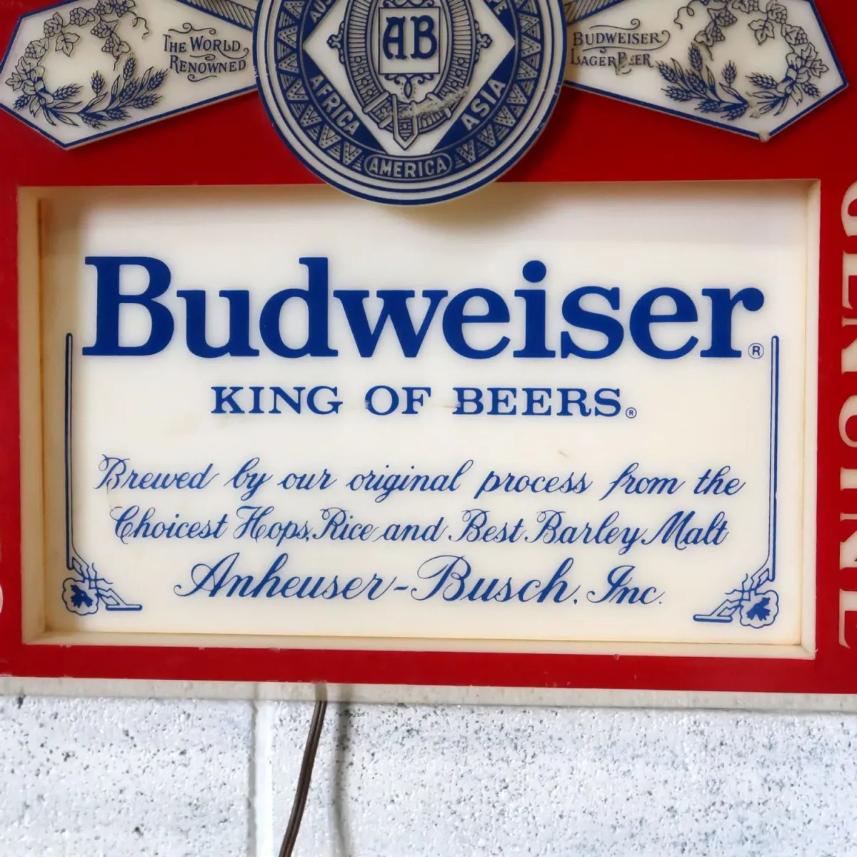 Budweiser ビンテージ ライトサイン