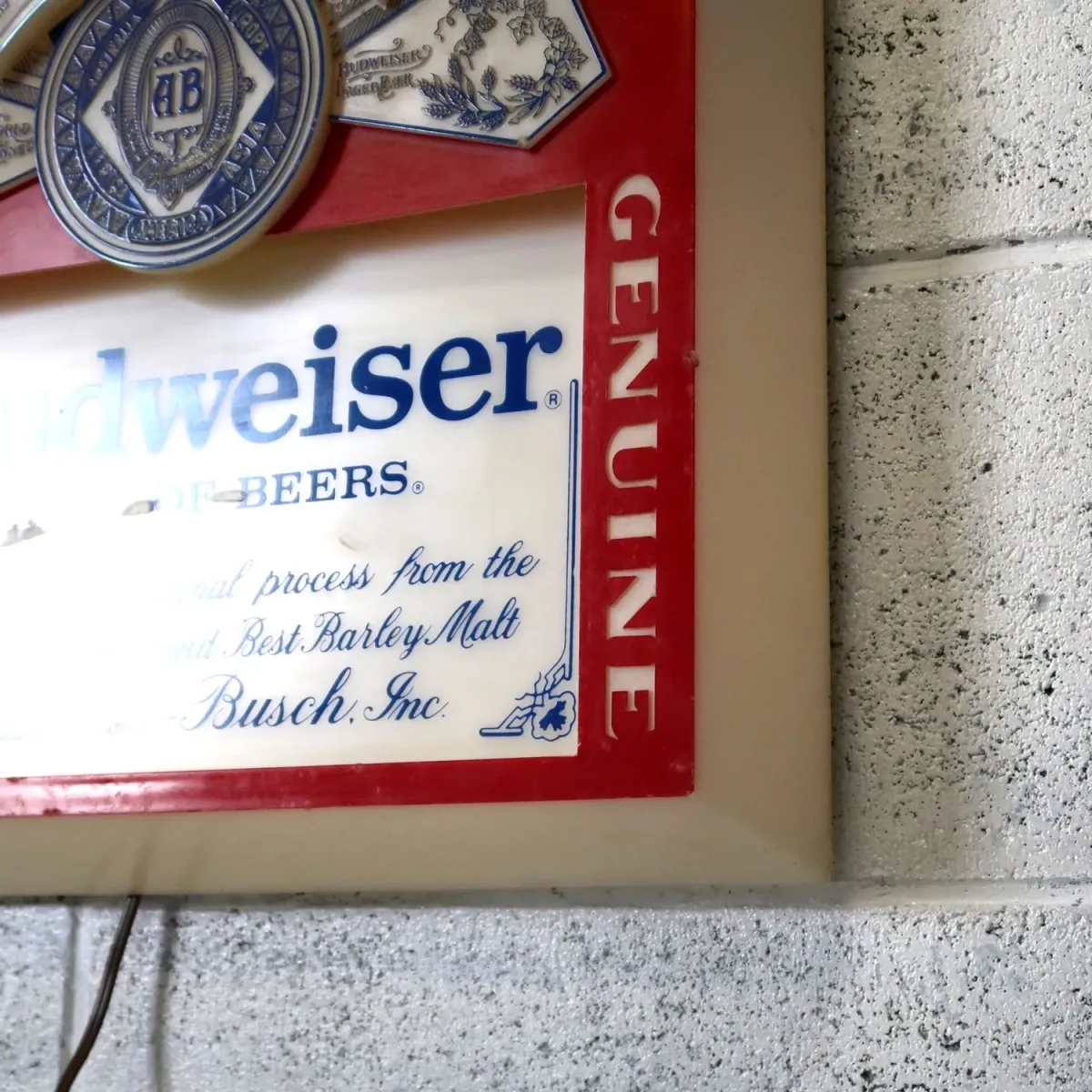 Budweiser ビンテージ ライトサイン