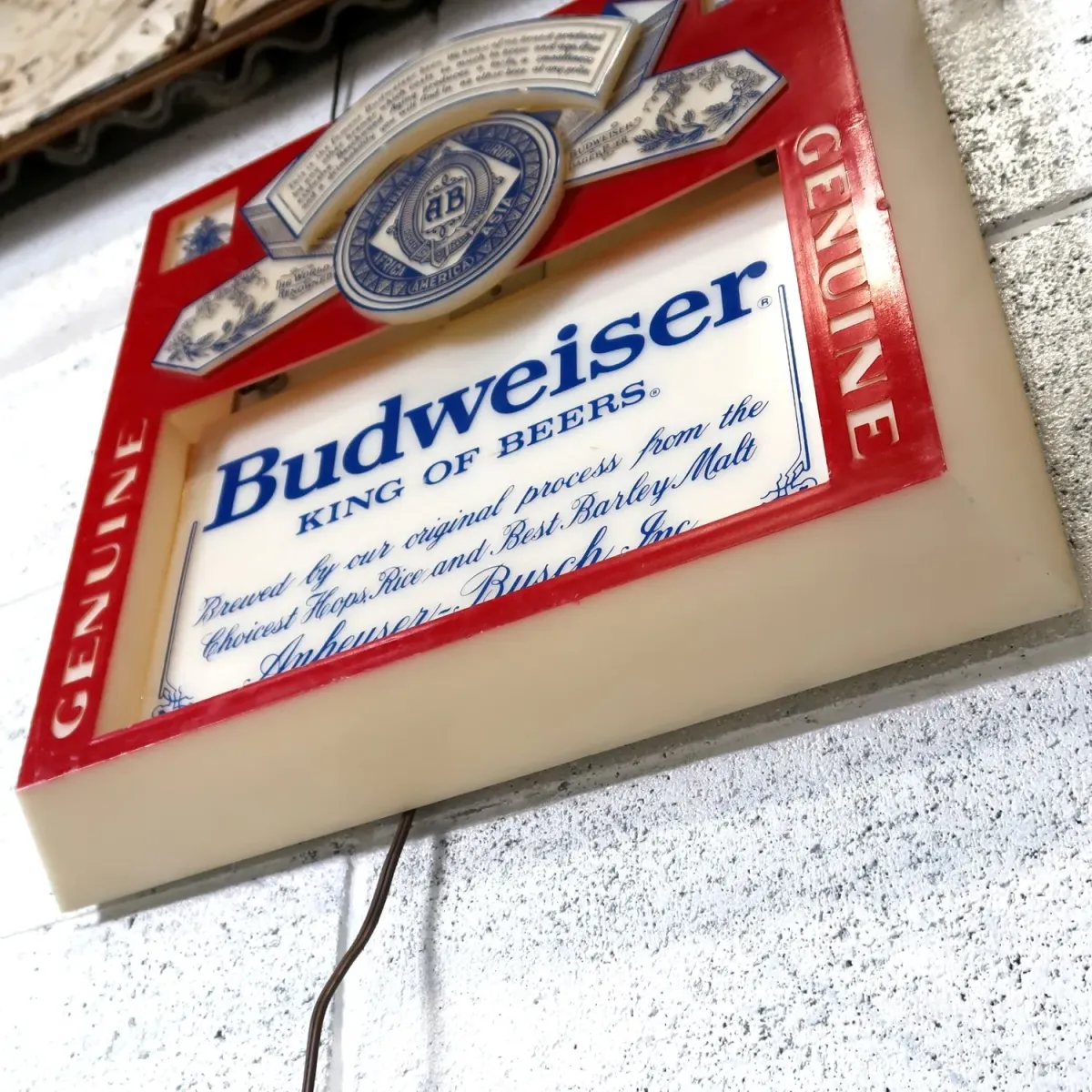 Budweiser ビンテージ ライトサイン