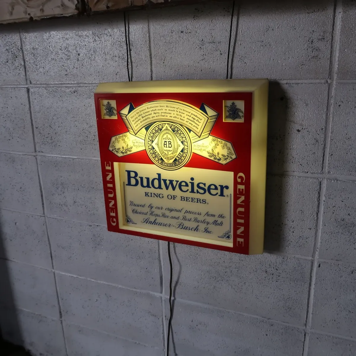 Budweiser ビンテージ ライトサイン