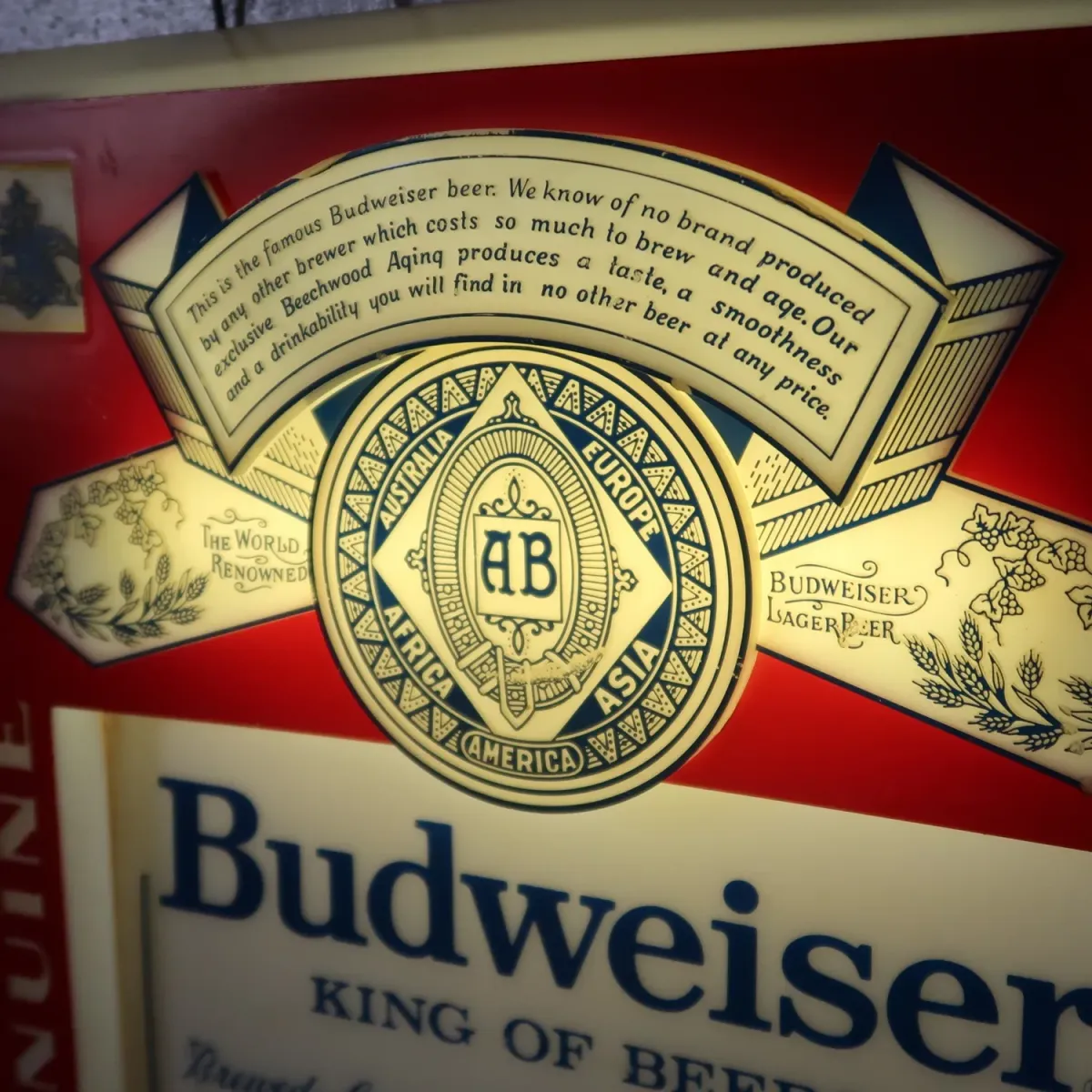 Budweiser ビンテージ ライトサイン