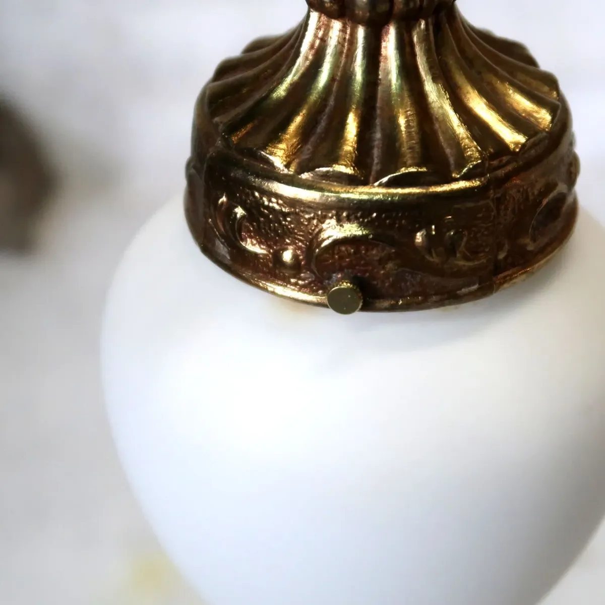 アンティーク ミルクガラス ペンダントランプ