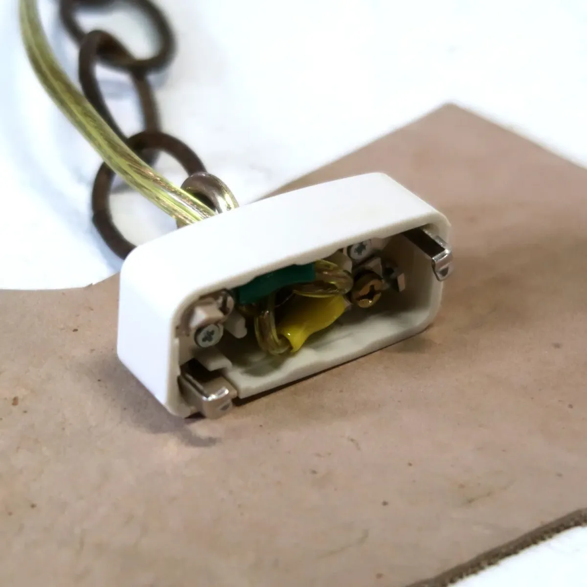 アンティーク ミルクガラス ペンダントランプ