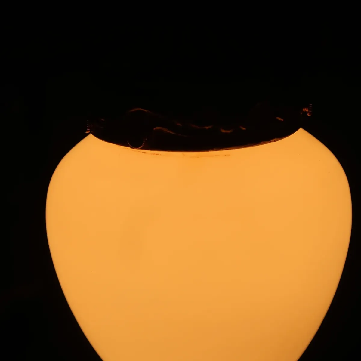 アンティーク ミルクガラス ペンダントランプ