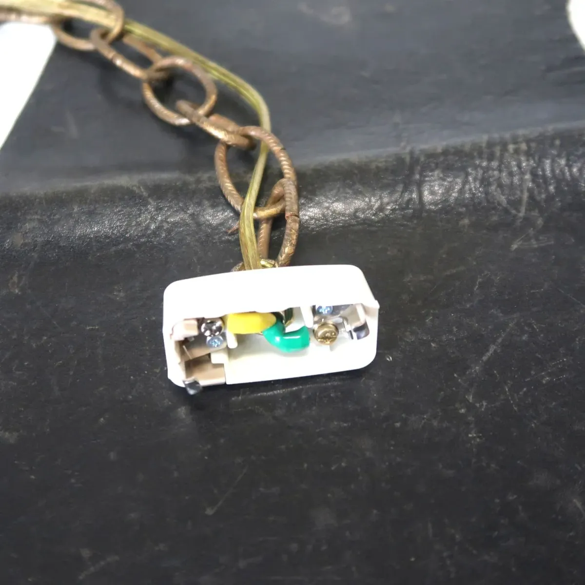 アンティーク フロスト×クリアガラス ペンダントランプ