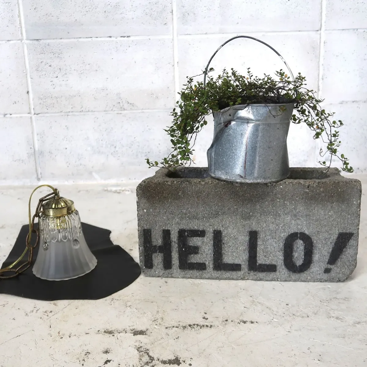 アンティーク フロスト×クリアガラス ペンダントランプ