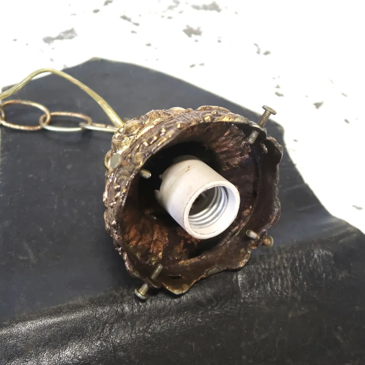 アンティーク カットガラスランプ クリアガラス