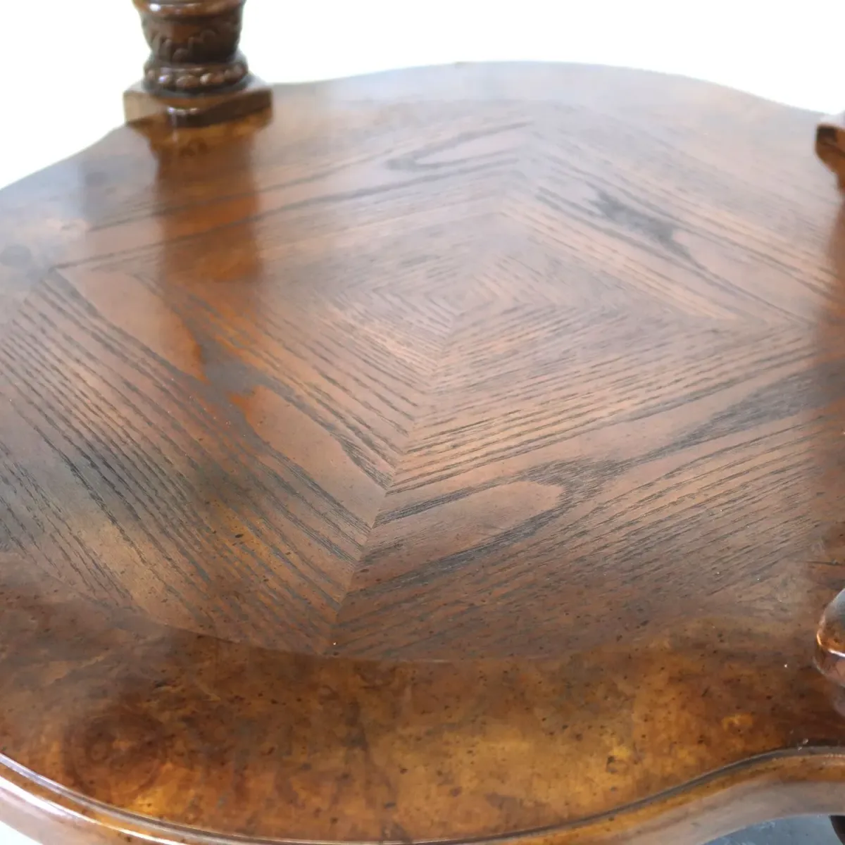 アンティーク ガラストップ サイドテーブル