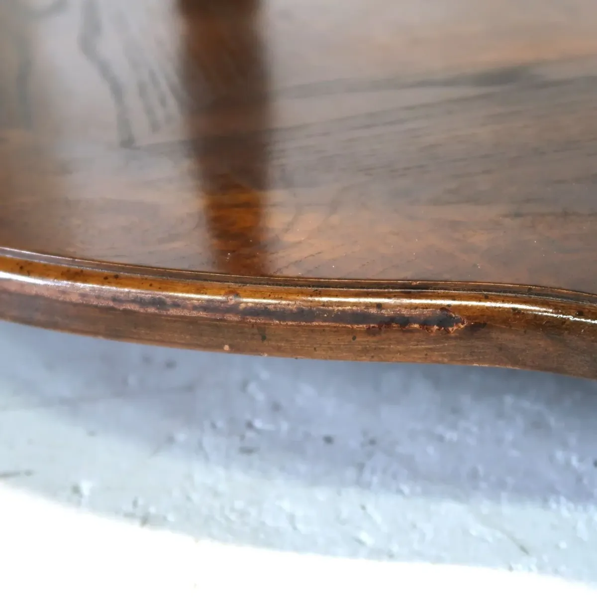 アンティーク ガラストップ サイドテーブル