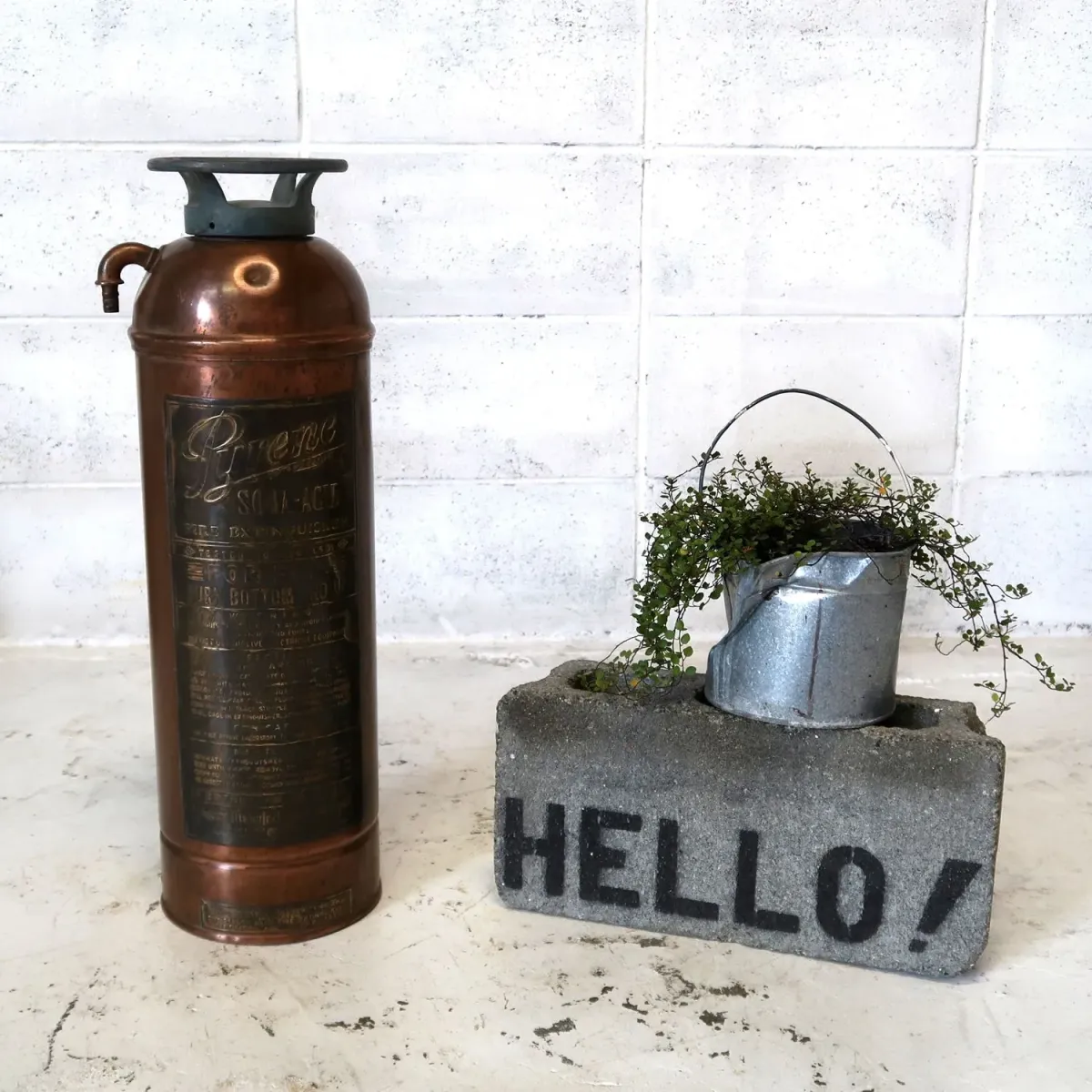 ビンテージ 消火器 銅×真鍮