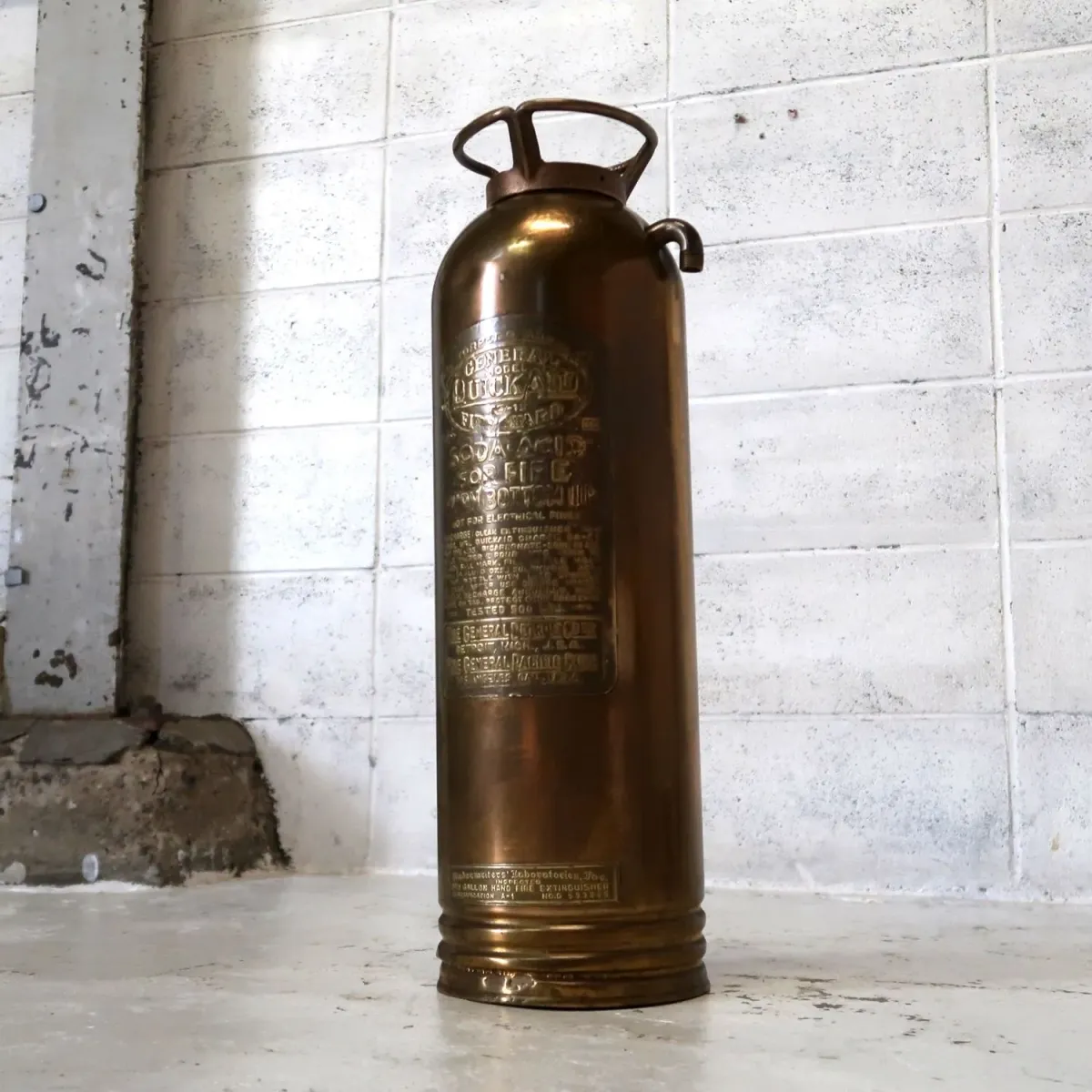 ビンテージ 消火器 銅×真鍮