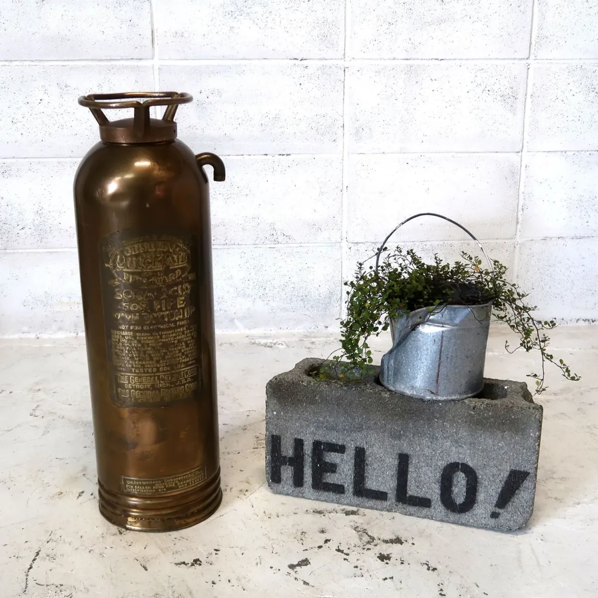 ビンテージ 消火器 銅×真鍮