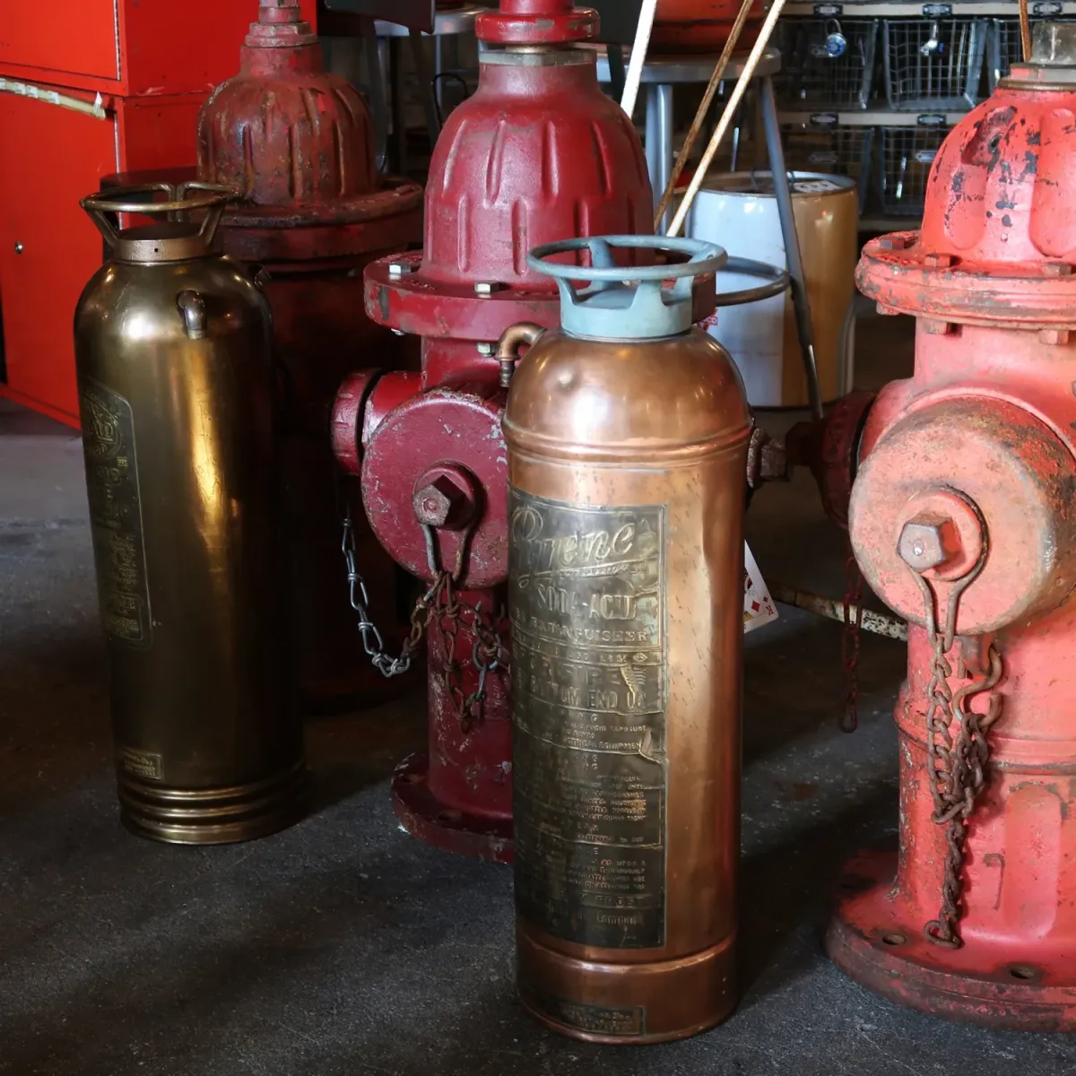 ビンテージ 消火器 銅×真鍮